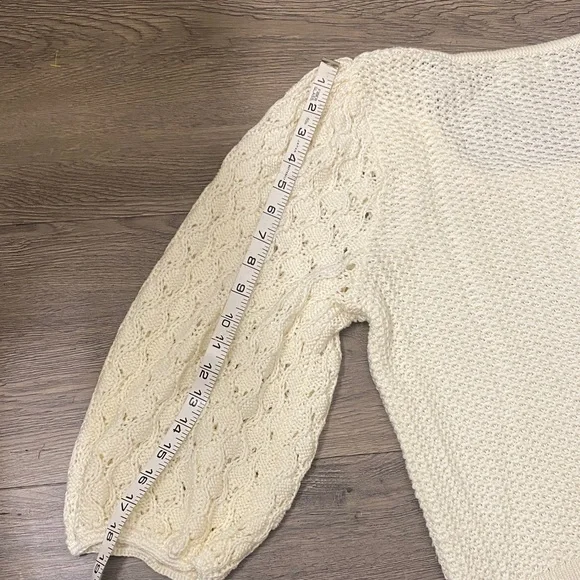 ANTHROPOLOGIE Cream Women's knit Top - Picture 11 of 11